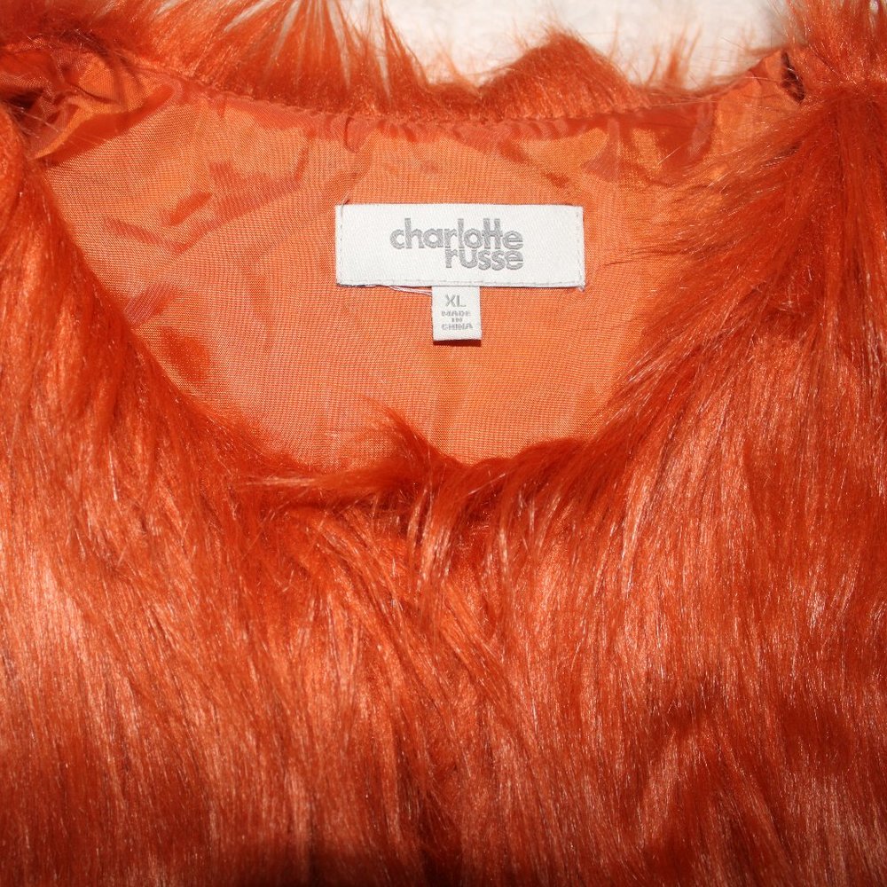 Fluffy Burnt Orange Vest